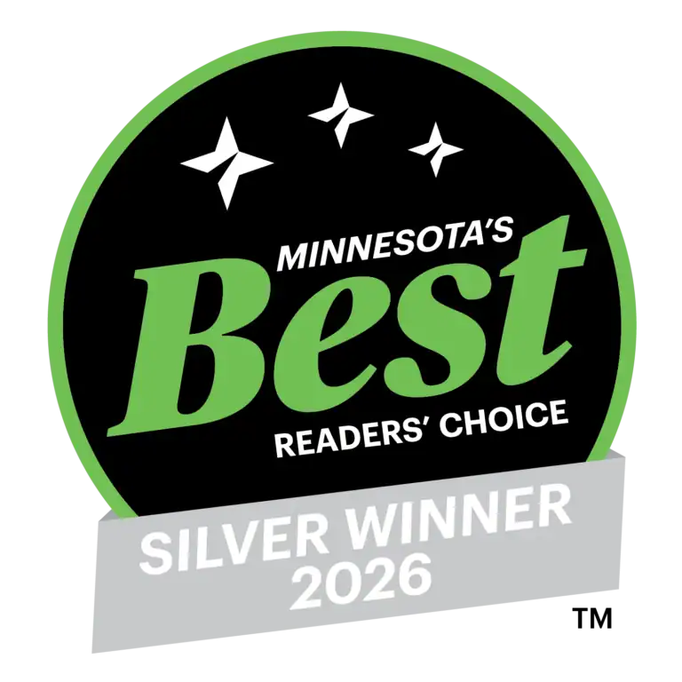 Minnesota’s Best Readers’ Choice Silver Winner 2026 badge.